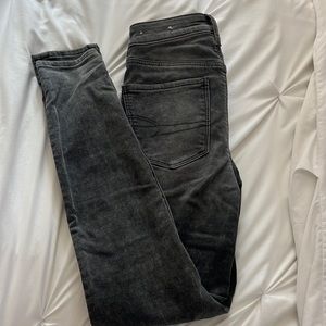 American Eagle Washed Black Skinny Jeans